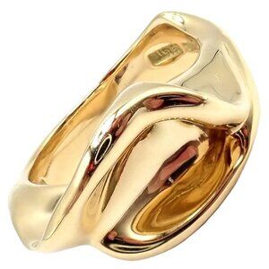 Authentic! Vintage Tiffany & Co. 18k Yellow Gold Peretti Calla Lily Ring Sz 5